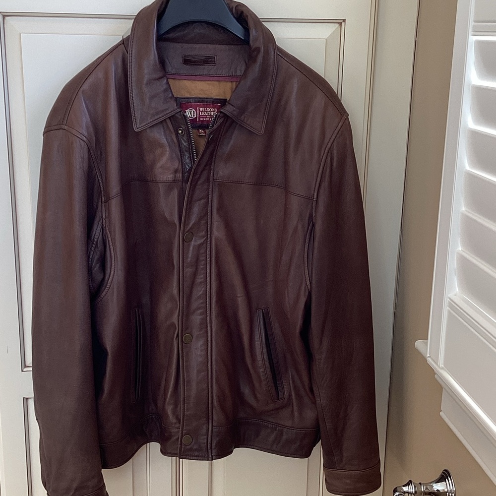 Wilsons Leather Men's Brown Bomber Jacket